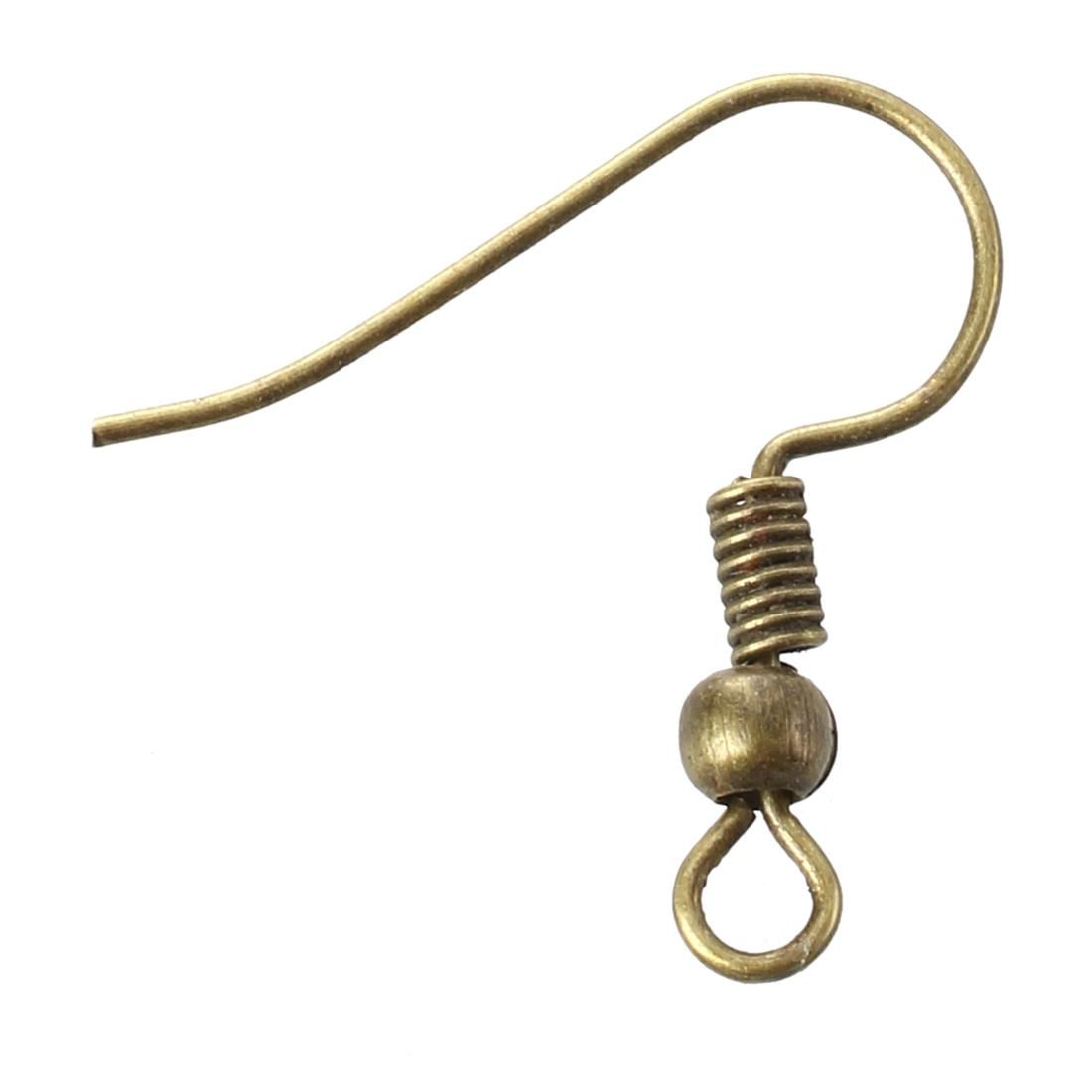 50X Metal Earrings Hook 0.5mm Bronze