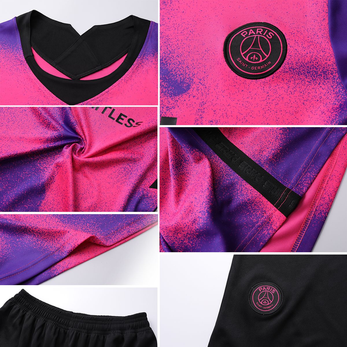 Messi Jersey, PSG Men's Football T-shirt Set, Purple