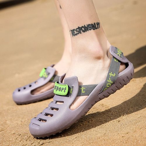 Sports Sandals For Male Lightweight Beach Shoes Gray