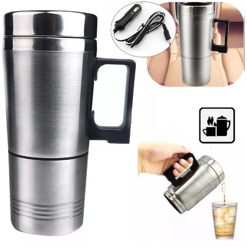 Electric Plug-in Car Travel Mug - Double Cup