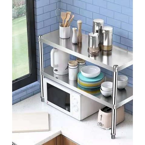2 Layers Stainless Steel Storage Shelf