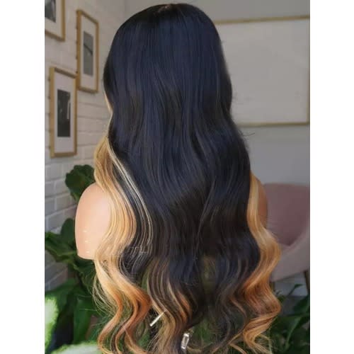 Indian Bodywave Highlights Gold With Closure