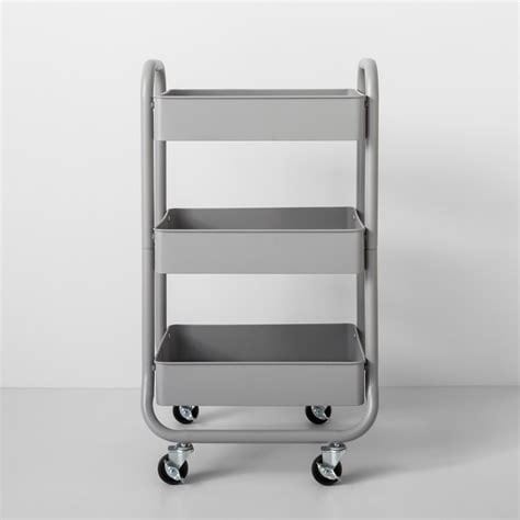 3 Tier Metal Utility Cart Grey - Made By Design - 80.1cm x 45.4cm x 35.4cm