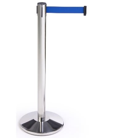 Retractable Belt Stanchion Crowd Queue Control Barrier Post - 1 Pole + 1 Rope