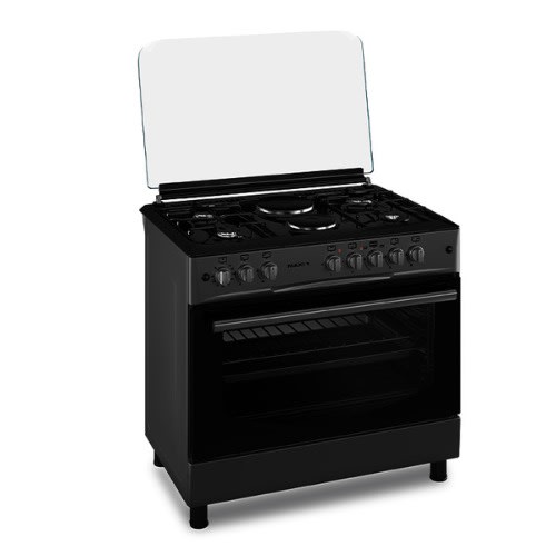 60*90 (4+2) Burner Gas Cooker Black Gray