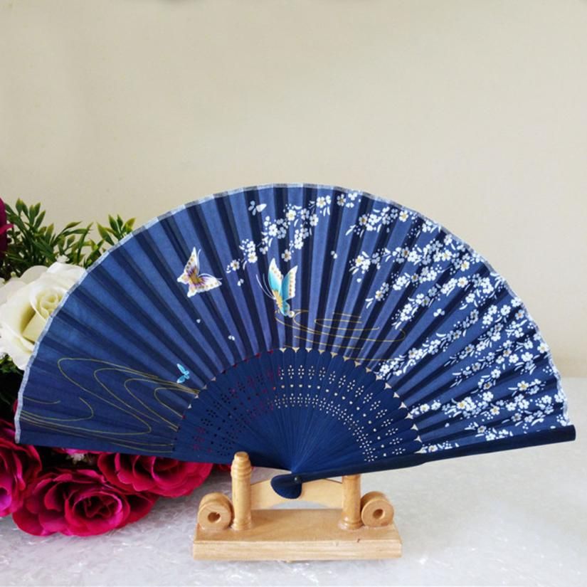 Fan Silk Folding Party Wedding Dance Bamboo 2018 Pattern Hand Folding Held Vintage Psw0705 Flower Lace