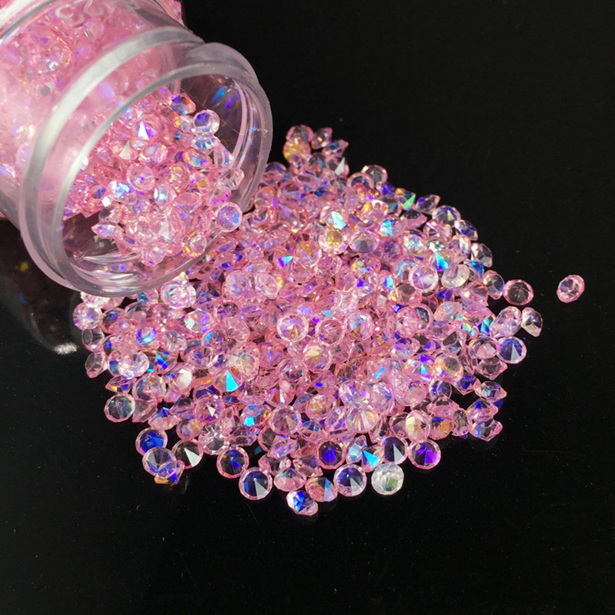 30ml Nail Gems Taper Shape Eye-catching Nail Art Decors Light Pink
