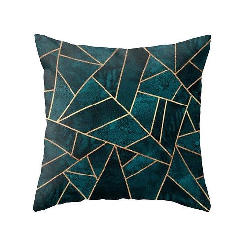 Decorative Geometric Printed Cushion Cover 45 X 45 Cm Green