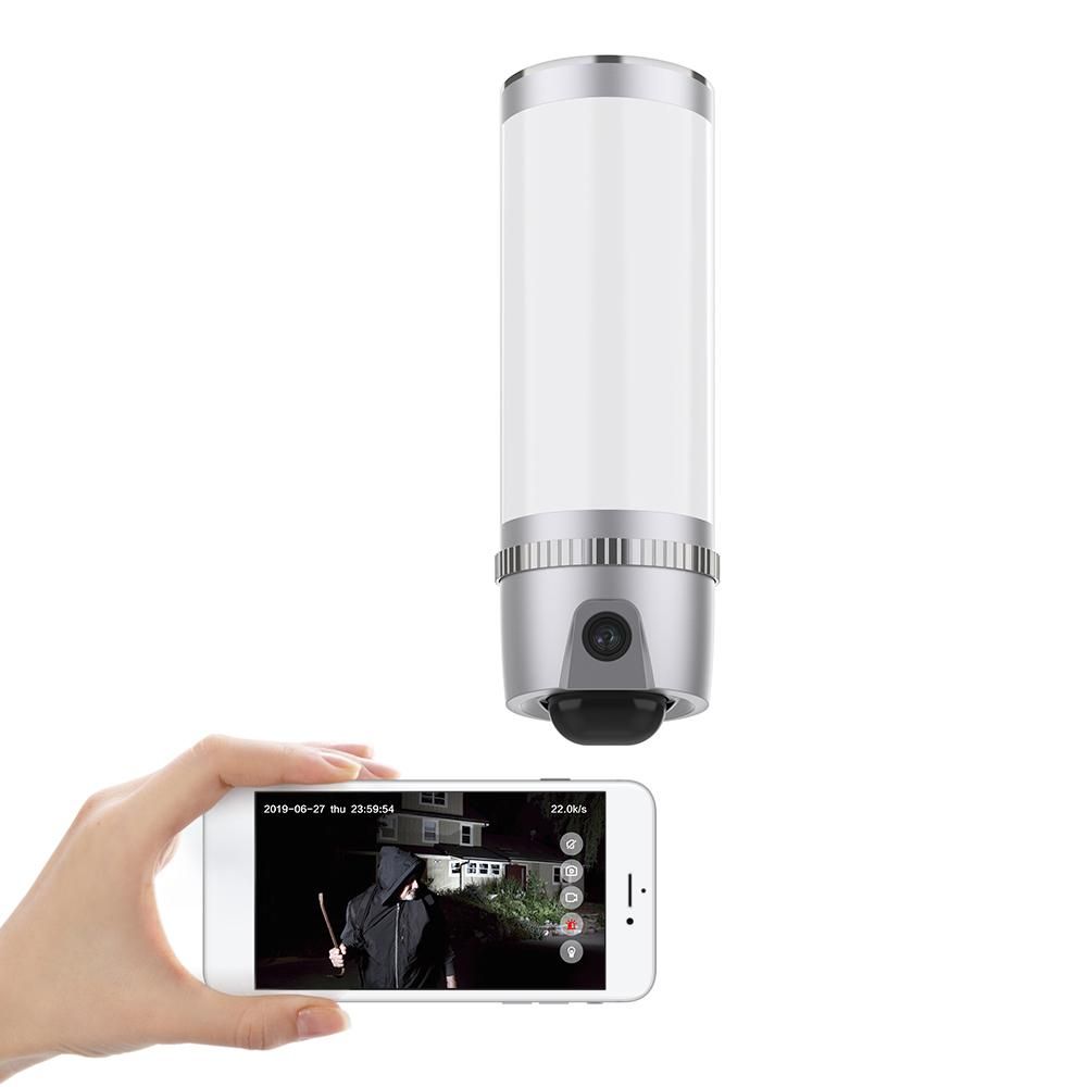 1080P Wall-Light Camera 2MP Wireless WiFi Camera  Floodlight Security Camera Two-Way Talk Motion Detection Cloud Storage Built-in Suspicious Intrusion Detection AI Algorithm