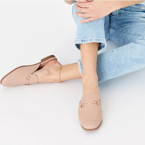 Nude Backless Loafers