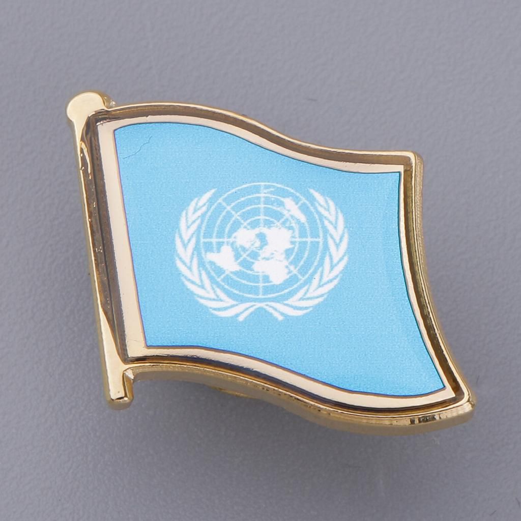 United Nations Flag Pin Badge For Man Woman Lapel Badge Decorations