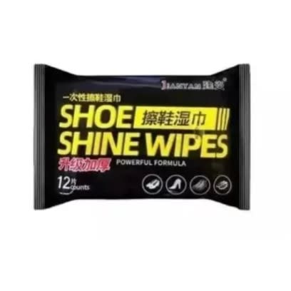Shoe Shine & Wet Cleaning Wipes - 12 Counts