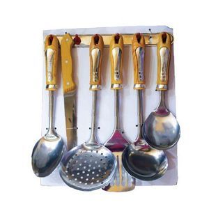 Unique 6pcs Cooking Spoon Set With Wall Hanger