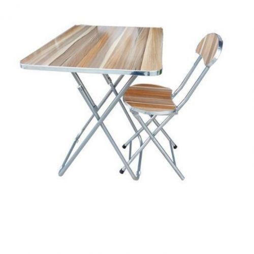 Portable Folding And Adjustable Table And Chair- Wooden