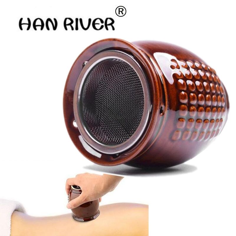 For Household Therapy Scraping Body Ceramic Moxibustion Moxa Pot Massage Traditinal Warming Treatment Moxibustion Cup