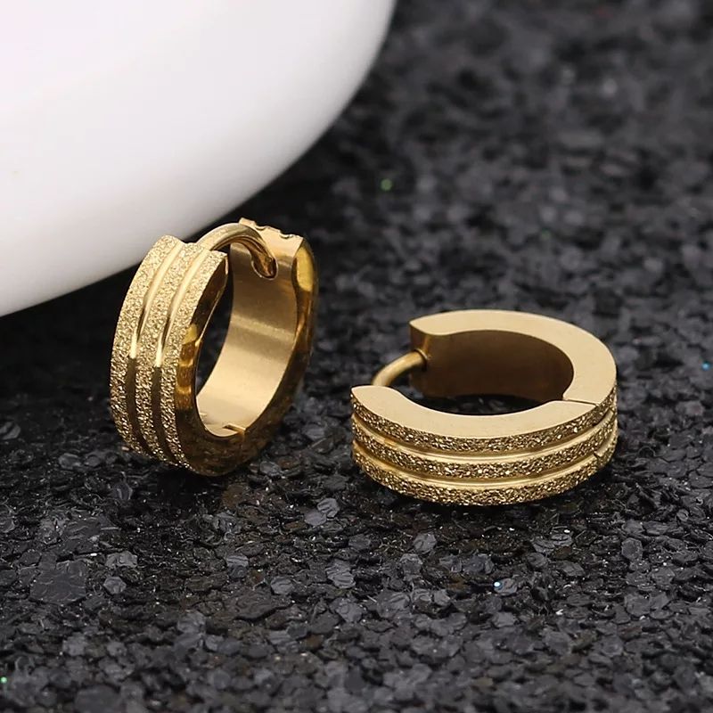 Mens Gold Luxury Earrings