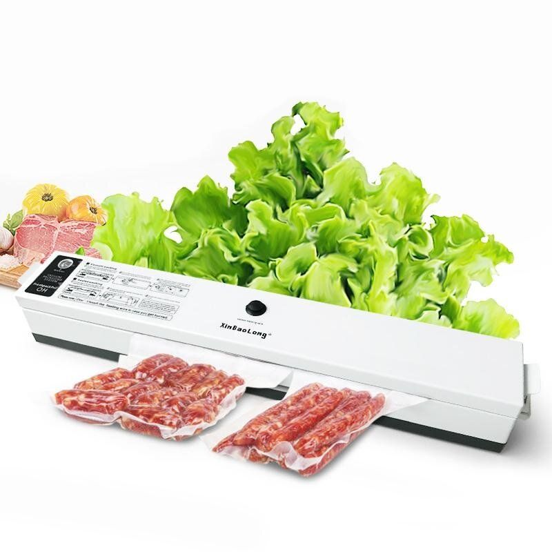 Black Household Food Vacuum Sealer Packaging Machine 220V Film Sealing Sealer Vacuum Packer 15 Pcs Bags Vacuum Sealer 220 V British Standard