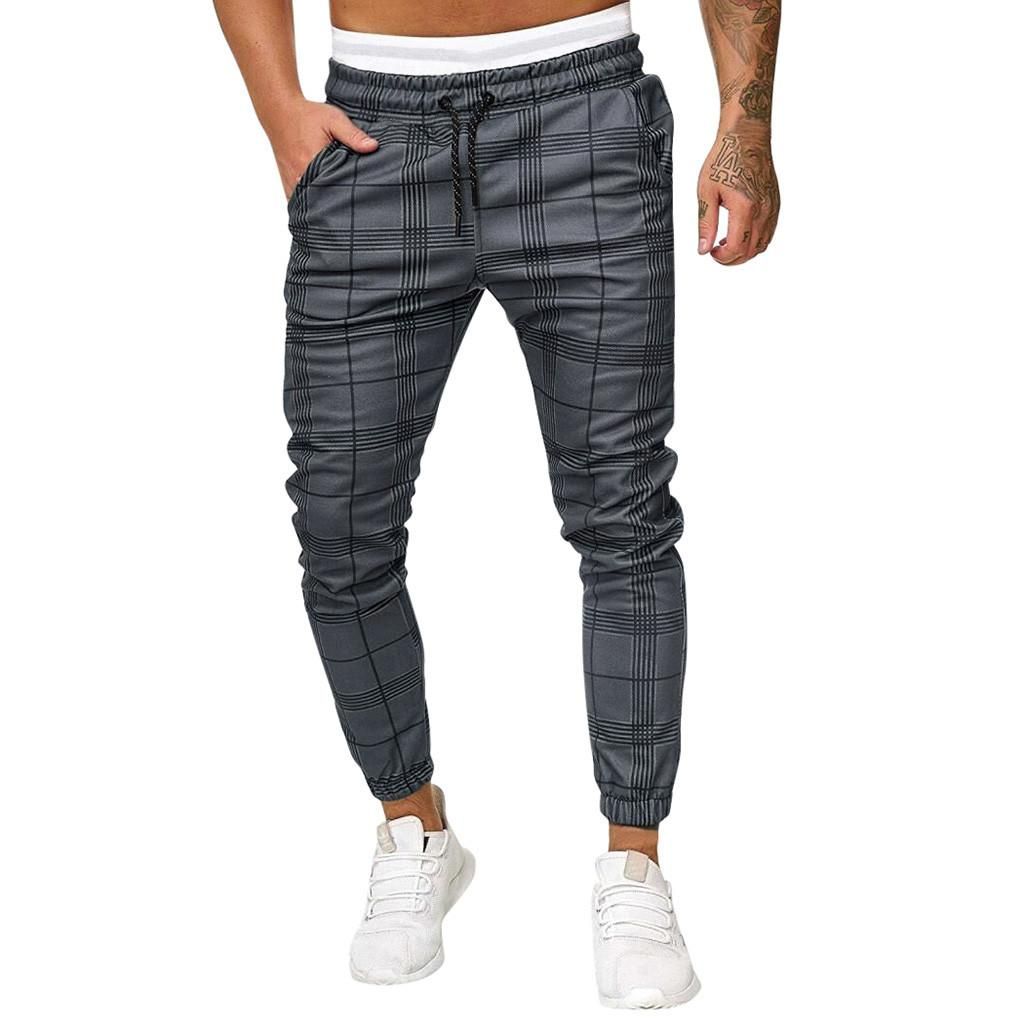 Fitted shortwear straight legs for men Long casual pants tightly adjusted to run and run