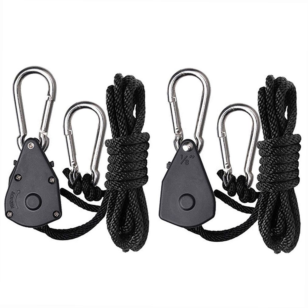 2-Pack Ratchet 1/8 Inch Adjustable Heavy Duty Tie Down Rope