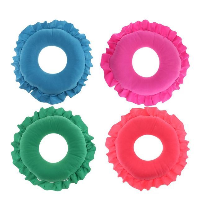 Detachable Comfortable Pearl Cotton Headrest Face Pillow For Home Red