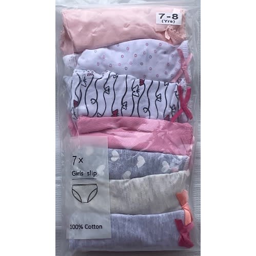 7 Pack Colored Girls Briefs- F6