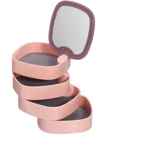 Plastic Rotating 4-layer Jewelry Box- 12cm X 11cm