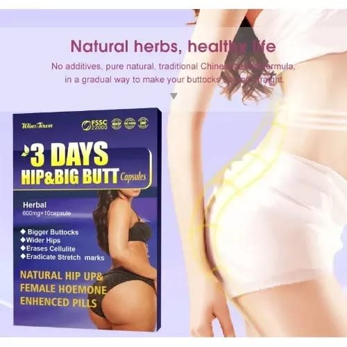 Winstown 3 Day Hip & Big Butt Capsule - 600mg X 10 Capsules