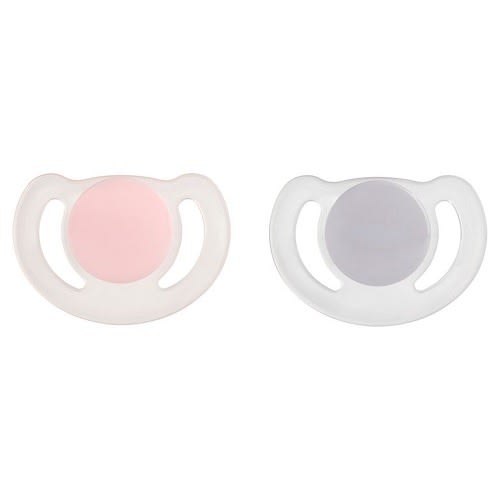 Silicone Orthodontic Vent Pacifiers - 2 Count Pink & Lilac  0m+ Fst