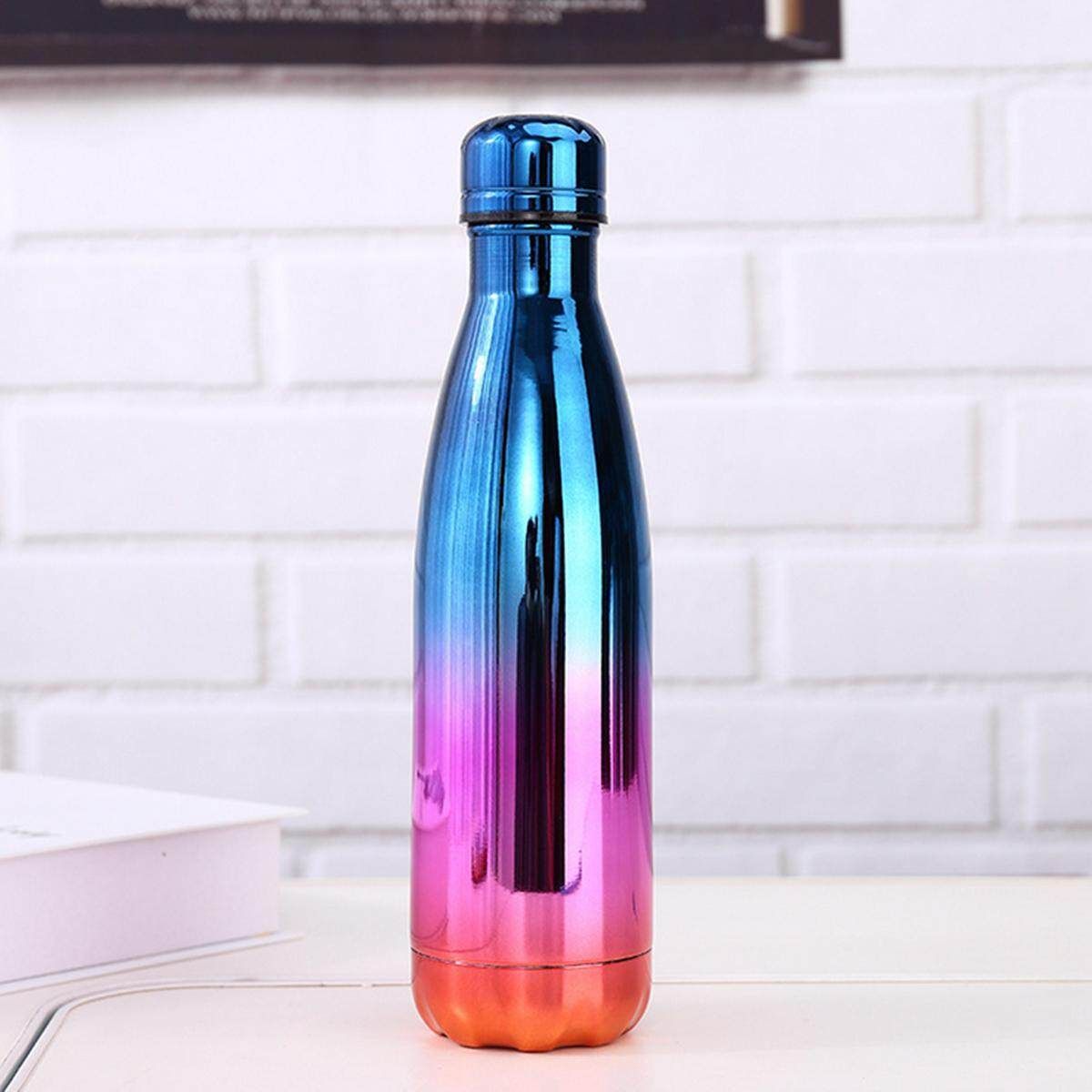 500ML Stainless Steel Sport Vaccum Insulated Flask Water Hot Cold Bottle UK Water Bottle Flask Stainless Steel Double Wall Vacuum Insulated 500ML Cream