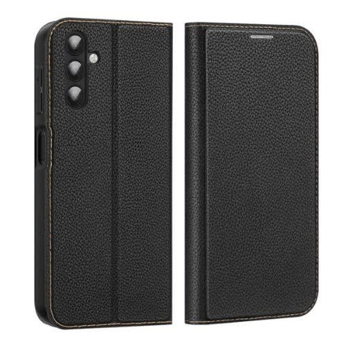 Leather Flip Case For Samsung A14 - Black