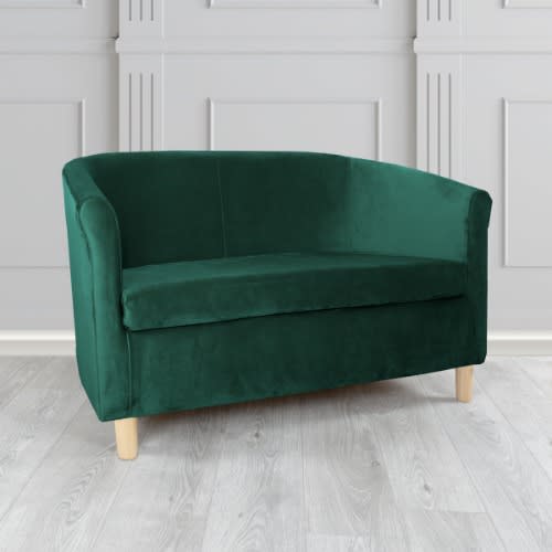 Double Fabric Seaters Sofa Tub - Green Armchair/ Bucket Chair