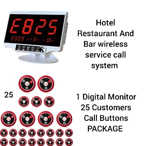 Wireless Call System 25 Buttons - 1monitor Pack