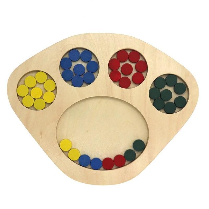 Montessori Educational toy Color sorting tray Color Matching Toy bizybord developing Color perception toy for childeren