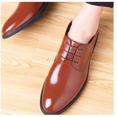 Men's Leather Office Shoe - Brown