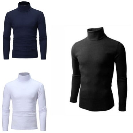 3 In 1 Set Of Men's Turtle Neck Polo