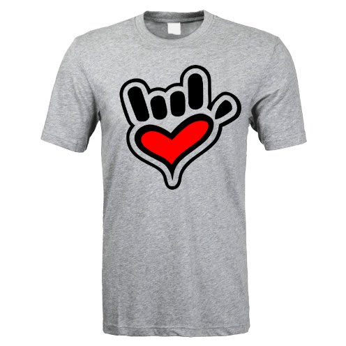 Love Rocks Print Tshirt - Grey