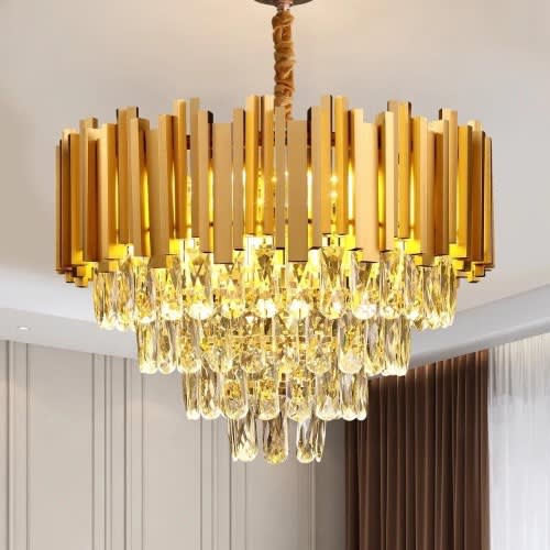 Modern Oval Crystal Chandelier With K9 Crystals
