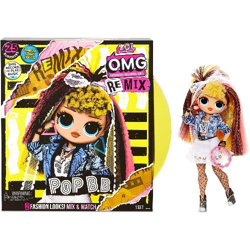 Surprise! Omg Remix Pop B.b. Fashion Doll, Plays Music With Extra Outfit And 25 Surprises