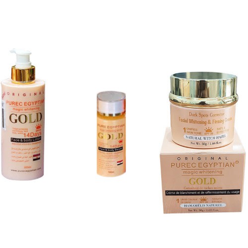 Pure Egyptian Gold Lotion Serum & Cream
