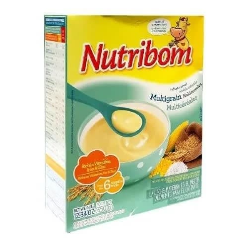 Nutribom Infant Multigrain Multicereals - 6 Months + - 12.34 Oz 350g