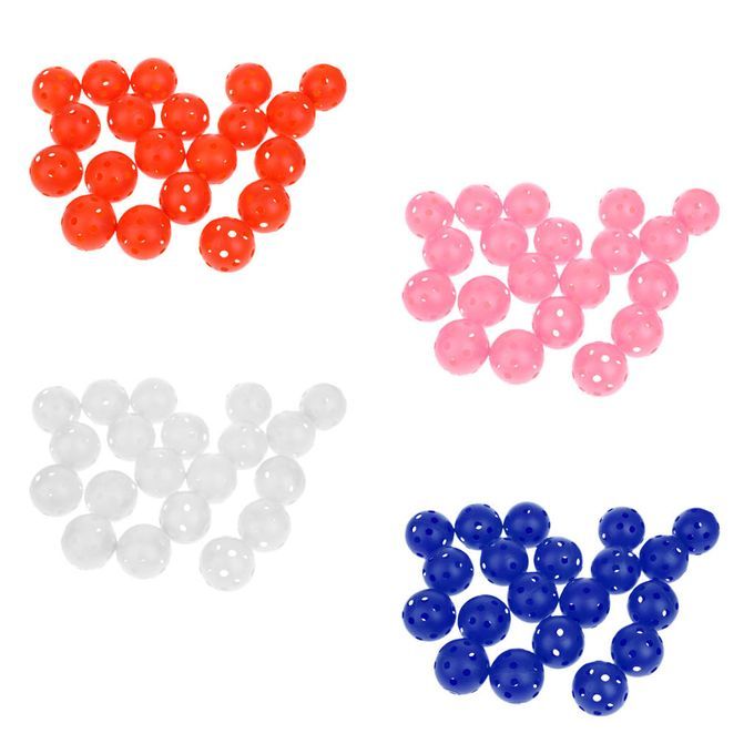 Plastic Training Golf Balls Hollow Perforated Practice Tennis Orange