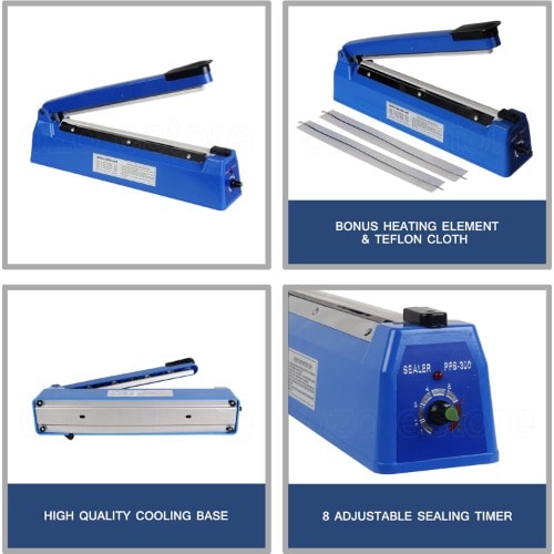 200mm Impulse Sealer / Heavy Duty Nylon Sealing Machine - 200W