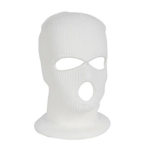 Tactical Mask 3 Hole Full Face Mask - White