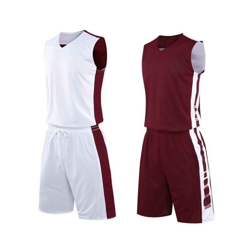 A B Wear Breathable Sleeveless Sports Suit Vest Shorts Men Basketball Jerseys Set Uniform