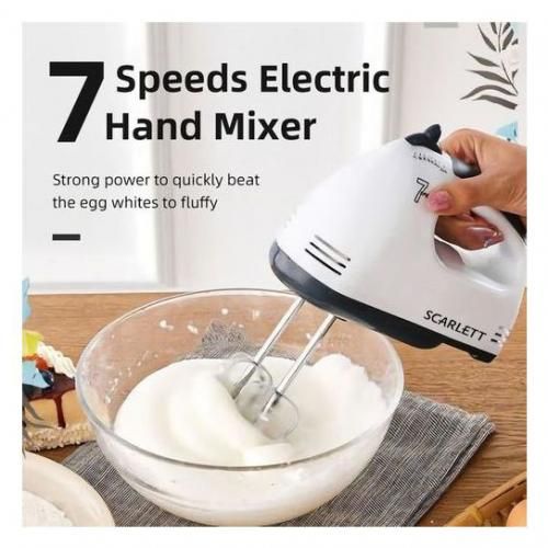 7 Speed Electric Hand Mixer Whisk Egg Beater Cake Baking