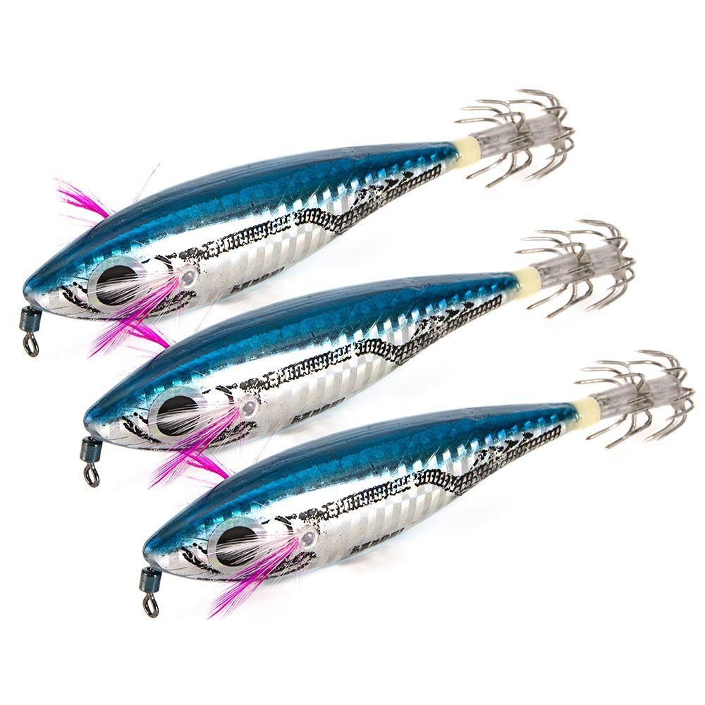 3Pcs/set Squid Jig Artificial Hard Fishing