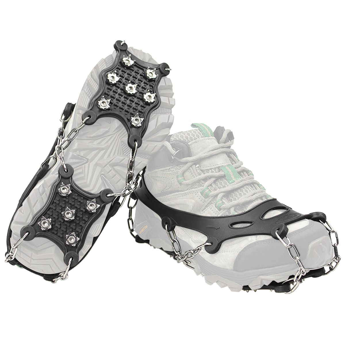 12 Teeth Crampons Ice Traction Cleats Anti-slip Snow Grips