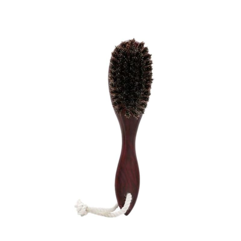 Horse Hair Wave Hair Beard Brush Hair Comb Wooden Handle Lar
