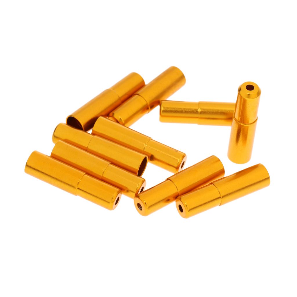 10Pcs Alloy Bicycle Bike Shifter Cable Housing End Caps Cover 4mm Gold