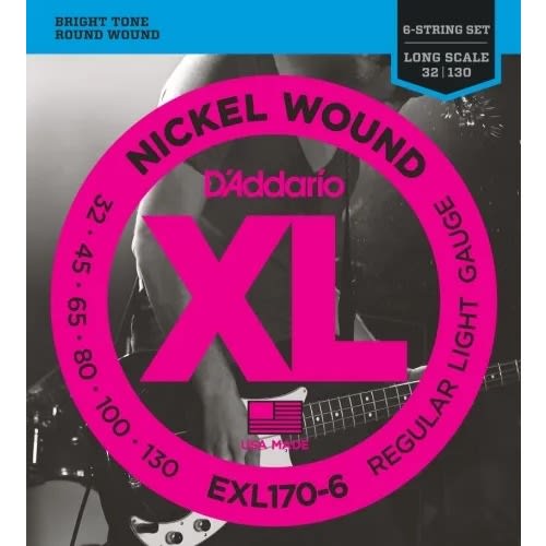 EXL170-6 6-String Nickel Wound Bass Guitar Strings